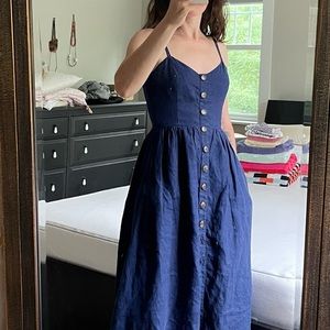 Reformation linen button dress size 0